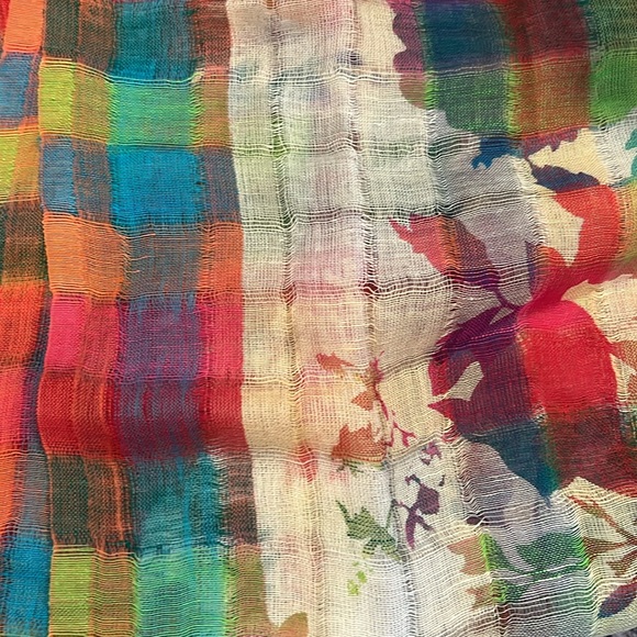 BNWt Colorful Striped Asian Scarf - Picture 2 of 5